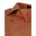 thumbnail image 2 of Men's Classic Fit Long Sleeve Wrinkle Resistant Button Down Premium Dress Shirt (Copper, XL), 2 of 4