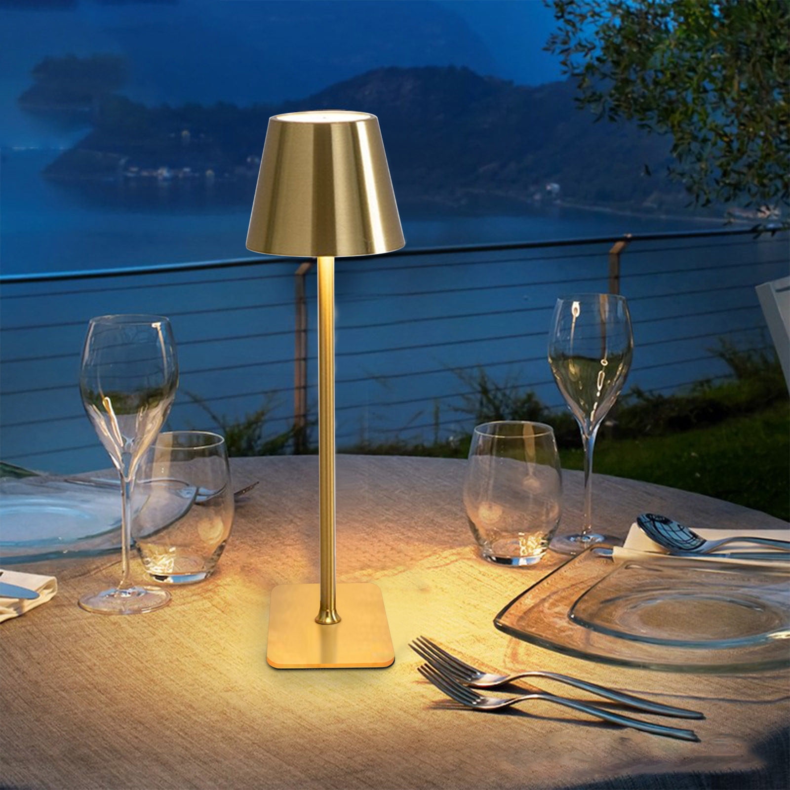 D Desk Lamp 1500Mah Rechargeable Battery Led Table Lamp 3 Color Dimmable Touch Control For Bedroom Reading Office Bar Cordless
