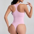 thumbnail image 4 of felwors Women's One Piece Swimsuit - Scoop Neck, Slimming Fit with High Cut Cheeky Bottom(Pink, XL), 4 of 5