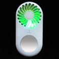 thumbnail image 4 of Mini Ventilador, Con Diseño De Espejo, Ventilador De Mano Recargable Por USB, Fuerte Viento Para La Familia, Viajes Al Aire Libre, Uso De Camping Para Coche, Cochecitos, Armarios OTVIAP Verde, 4 of 8