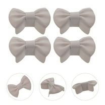 HEATSHAKING Grey Bow Tie Shaped Silicone Pot Holders Anti Scalding for Chefs and Housewives Daily Use 2 Pairs