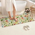 thumbnail image 4 of Pioneer Flower Floral Print Pattern Bathroom Rugs Mat, Non Slip Microfiber Bathroom Rug with Rubber Backing, Soft Mats for Bathroom Floor Tub Shower, 24"x60", 4 of 5