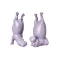 thumbnail image 3 of 2 Pcs Yoga Hippo Bookends, Purple Handstand Hippopotamus Book Ends, Decorative Bookends for Shelves, Rustic Animal Book Shelf Decor for Home Office, 3 of 6