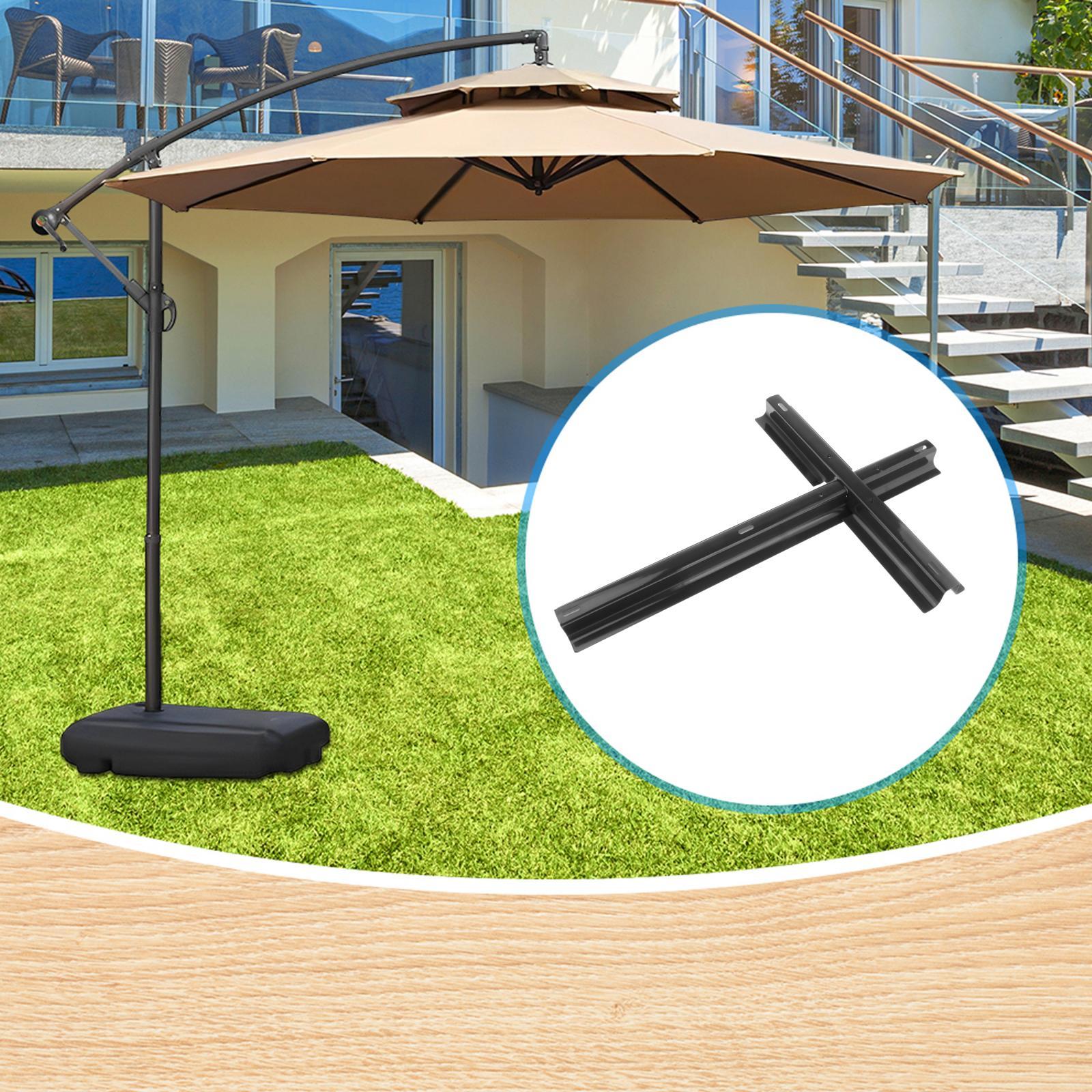 Support De Parasol De Remplacement - Accessoire Pour Parasol De Patio, Jardin, Plage - Matériau PP Robuste, Noir
