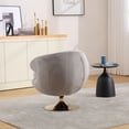 thumbnail image 4 of 360 Degree Swivel Cuddle Barrel Chairs, Round Accent Armchairs with Wide Seat, Velvet Single Sofa Chair for Living Room, Bedroom, Office, Small Spaces, 4 of 9