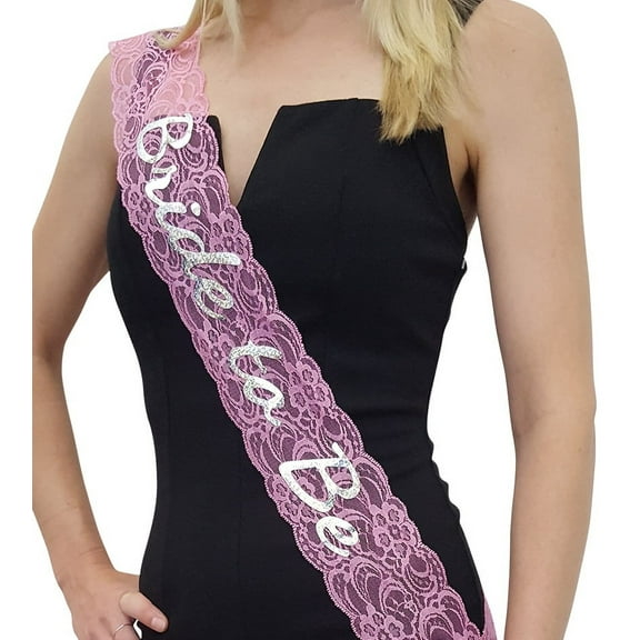 Bachelorette Sash, Bride to Be, Stylish Lace Pink Sash