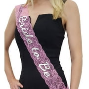 Bachelorette Sash, Bride to Be, Stylish Lace Pink Sash