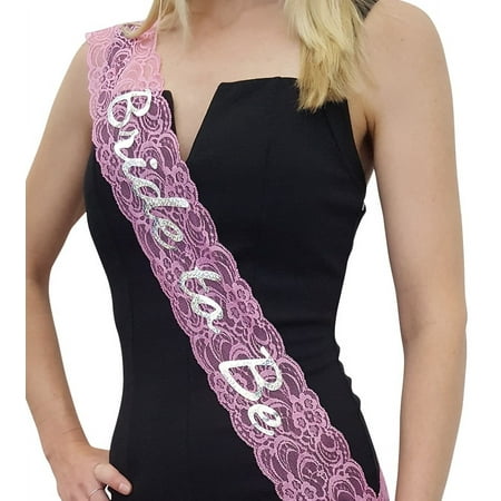 Bachelorette Sash, Bride to Be, Stylish Lace Pink Sash