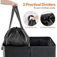 thumbnail image 2 of Lifewit 160L Double Laundry Hamper with Lid and Removable Laundry Bags, Divided Laundry Basket with Handles, Large Separated Clothes Basket for Bedroom, Bathroom, College Dorm, Laundry Sorting, Black, 2 of 7