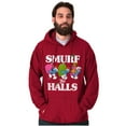thumbnail image 5 of Smurf the Halls Christmas Presents Hoodie Sweatshirt Women Men Brisco Brands S, 5 of 6