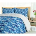 thumbnail image 5 of Ambesonne Blue Duvet Cover Set, Abstract Geometrical Motifs, 2-Calking, Sea Blue, 5 of 7