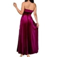 thumbnail image 4 of Women's Sleeveless Strapless Dresses Oversized Elegant Evening Gown Maxi Long Dresses Womens Casual Solid Velvet Off Shoulder Party Prom Dresses Loose Holiday Party Long Evening Dress, 4 of 4