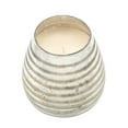 thumbnail image 4 of Sagebrook Home Candle On Silver Striped Glass By Liv & Skye, 64oz, 4 of 4