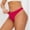 Red, variant on Swuxness Women's Low Waist Seamless Thong Briefs, Panties for Women, Women's Solid Color Ice Silk Comfortable Breathable Soft Stretch Thong Panties Yellow, S