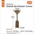 thumbnail image 4 of Classic Accessories Hickory® Heavy-Duty Stand-Up Patio Heater Cover - Rugged Outdoor Cover with Advanced Weather Protection (55-223-012401-EC), 4 of 14