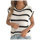 thumbnail image 3 of RKSTN Women's Summer T Shirts Oversized Crewneck Stripe Printed Short Sleeve Shirts Pullover Top Womens Casual Plus Size Round Neck Loose Fits Comfortable Summer Tee Shirts, 3 of 9