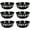 Black Ghost, variant on 6 Pieces halloween bowls for candy large - Plastic Trick or Treat Bowls, Reusable Serving plastic bowl for Halloween Party Supplies (Black White Red)