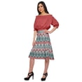 thumbnail image 2 of Moomaya Jupe Imprimée pour Femmes en Poly Spandex Tenue Décontractée Jupe d'Été pour Filles, 2 of 5