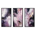 thumbnail image 2 of Designart "Electric Marble Ink Expression V" Abstract Marble Framed Wall Art Set Of 3 - Purple Marble Frame Canvas Set For Living Room Decor, 2 of 7