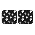 thumbnail image 7 of Windshield Sun Shade, Cute soccer balls black Foldable Car Sun Shade Windshield for Front, 2 Pieces, 7 of 7