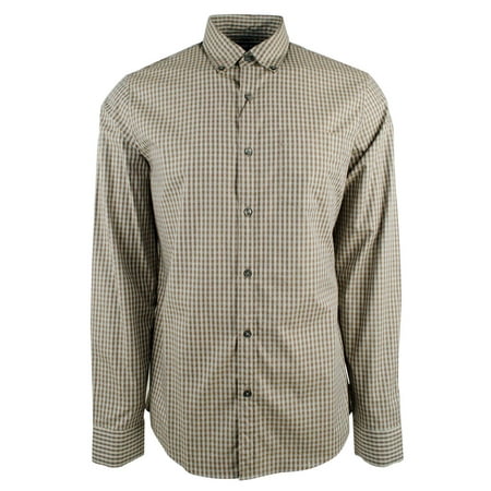 Men's Slim Fit Check Long Sleeve Shirt DH Small
