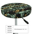 thumbnail image 4 of Xecao's Lilies Flowers Print Stool Covers offer stylish, washable protection for PU round bar stools, perfect for home or commercial use., 4 of 7
