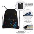 thumbnail image 3 of Naloa Color Musical Notes Drawstring Backpack String Bag Cinch Water Resistant for Gym Shopping Sport Yoga, 3 of 6