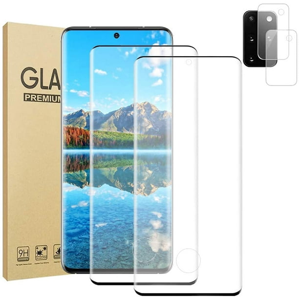 Protecteur d'écran en verre trempé 2 en 1 pour Samsung Galaxy S10