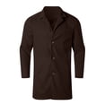 thumbnail image 4 of Fgnfyis Mens Jackets Lightweight Fashion Handsome Long Wool Overcoat Comfortable Warm Soft Coat Mens Coats and Jackets Coffee XL, 4 of 5