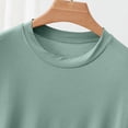 thumbnail image 5 of Guluxicc Womens Tees Crewneck Short Sleeve Casual T-Shirts Solid Color Pullover Tops, Green, 2XL, 5 of 9