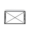 thumbnail image 3 of Steve Silver Skyler White Marble Top Rectangle Sofa Table, 3 of 5