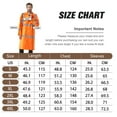 thumbnail image 5 of ProtectX High Visibility Waterproof Rain Coat for Men, Reflective One-piece Rain Jacket, Heavy Duty Long Rain Suit, Hi Vis Safety Gear with 300D Oxford, Orange, Small, 5 of 7