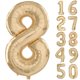 thumbnail image 1 of Globo Yeodong número 8 en oro blanco de 1 m para octavo cumpleaños, 1 of 6