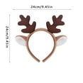 thumbnail image 3 of UJNDER Christmas Headband Reindeer Ear Hair Accessories for Children Dress Up Props for Festive Celebrations Coffee, 3 of 3