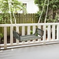 thumbnail image 4 of Costway Banco Columpio Colgante De Mimbre Tejido De Ratán Sin Respaldo Con Cuerdas Para Colgar, Marco De Metal, Apoyabrazos, Para Una Sola Persona Al Aire Libre Para Patio, Balcón, Patio Trasero, 4 of 5