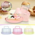 thumbnail image 4 of Portable Cake Storage Box, Transparent Cover Cake Carrier with Dust-Proof & Odor-Proof Seal, Anti-Skid Base Cupcake Holder, Fresh-Keeping Container for Cake Snack Bento, 10.2x8.9x5.3in, 4 of 5