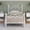 White, variant on E-Ser Full Size Metal Platform Bed Frame, Modern Headboard and Footboard, Adequate Under Bed Storage, No Box Spring Needed, Black