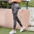thumbnail image 4 of Women's Tie Dye High Waist Yoga Pants Smile Peach Butt Lift Sports Leggings Running Fitness Pants Werseon Modelo, 4 of 6