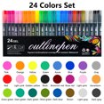 thumbnail image 2 of SEIWEI 24PCS Double Line Glitter Outline Pen Set Marker Pens Doodle Pen for Drawing Christmas Card Eriting DIY Art Crafts, 2 of 8