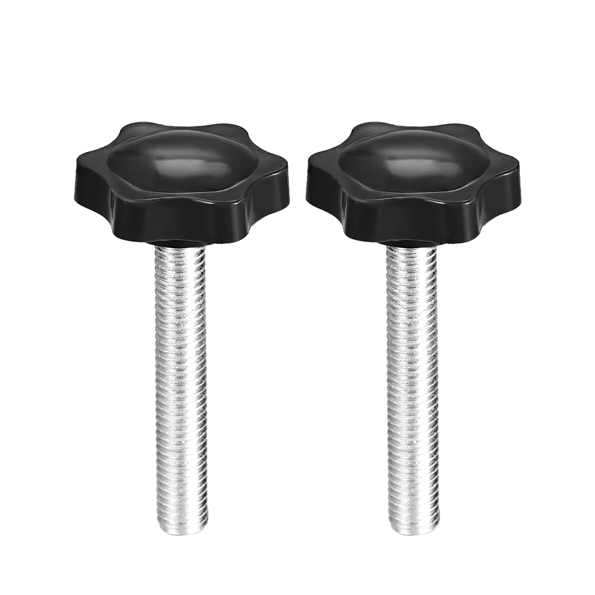 plum hexagon handles 48 mm diameter M10 × 50 mm star knob Male thread 2 pieces clamping screw knob 
