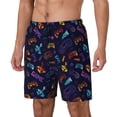 thumbnail image 2 of Uemuo Games Pattern Mens Swim Trunks Quick Dry Board Shorts with Mesh Lining, Stretch Beach Shorts Quick Dry No-Chafing Board Shorts-Small, 2 of 9