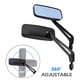 thumbnail image 2 of Espejos rectangulares para motocicleta, color negro, espejo retrovisor universal de 8MM y 10MM, CNC de aluminio, Compatible con, 2 of 5
