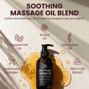 M3 Sore Arnica Muscle Massage Oil for Massage Therapy | Massage Oil with Collagen, Arnica, and Menthol | Full Body Massage Oil,8 fl oz