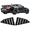 Gloss Black, variant on Ikon Motorsports Compatible with 2016-2024 Chevy Camaro GT Style Rear Quarter Side Window Louvers Scoop Cover Vent 2Pc Set