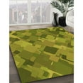 thumbnail image 3 of Ahgly Company Machine Washable Indoor Round Transitional Olive Green Area Rugs, 3' Round, 3 of 7