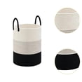 thumbnail image 4 of Cesto para la ropa sucia Cesto para guardar ropa Cesto para ropa multiusos Cesto para juguetes Negro Blanco Gris35cm, 4 of 6