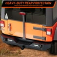 thumbnail image 5 of M optimized Rear Bumper Compatible with 2007-2018 Wrangler JL JK & Unlimited JKU (2/4 Doors), Rock Crawler Off Road Full Width Bumper with 2 LED Lights & 2 x D-Rings, 5 of 6