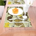 thumbnail image 5 of XMXT 4 Pcs Woven Placemats, Various Butterflies Yellow Print Stain Resistant Anti-Skid Placemat for Kitchen Table, 12 x 18 inches, 5 of 6