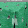 thumbnail image 4 of Lighthouse Dog Crate Cover, Abstract Ocean Waves Pattern Swirl Stripes Nautical Vintage Marine, Easy to Use Pet Kennel Cover for Medium Large Dogs, 35" x 23" x 27", Green Black White, by Ambesonne, 4 of 6
