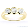 thumbnail image 2 of Round Cut Forever ONE Moissanite 3-Stone Engagement Ring in 14k Yellow Gold, 2 of 5